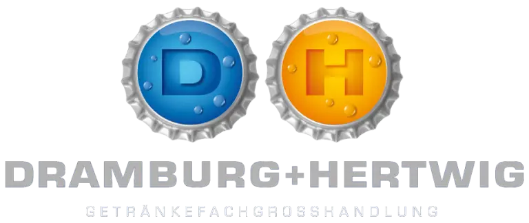 Logo mit Schriftzug: Dramburg + Hertwig, Getränkelieferservice